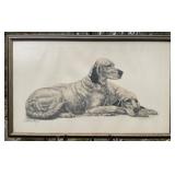 1938 Leon Danchin English Setters Lithograph