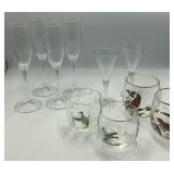Champagne Flutes, Cordial Glasses & Ned Smith Orvi