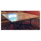 Granite & Metal Coffee Table, 42 ins. Square