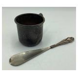 Vintage Sterling Silver Teacup & Shoehorn