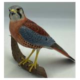 JL Scholz 1995 Hand Carved & Painted Sparrow Hawk