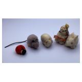 Vintage Steiff Plush Animals Including Ladybug, Mi