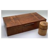 Symetrie Wooden Rectangular Box & Treenware Round