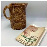 Antique Bennington Rockingham Pottery Pitcher