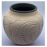 M. Smith Bisque Pottery with Leaf Designs