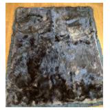 Bearskin Throw/Rug with Ruffled Edam 64 x 52 ins.