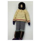 Hand Made Inuit Doll 13 ins.