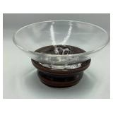 Steuben 8 ins. Crystal Bowl on Ceramic Base