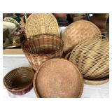 Wicker & Bamboo Trays & Baskets, 14-16 ins.