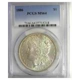 1886 Morgan PCGS MS64