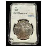 1881-S Morgan NGC MS65