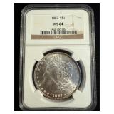 1887 Morgan NGC MS64
