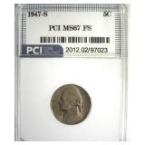 1947-S Nickel MS67 FS LISTS $3500