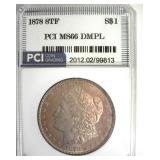 1878 8TF Morgan MS66 DMPL LISTS $52500