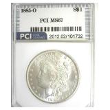 1885-O Morgan MS67 LISTS $1550