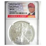 2020 Silver Eagle NGC MS70 Early Releases