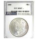 1886 Morgan MS67+ LISTS $3150