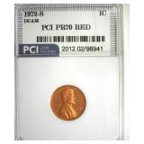 1972-S Cent PR70 RD DCAM LISTS $275 IN 69 DC