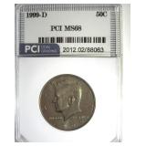 1999-D Kennedy MS68 LISTS $1100