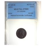 317-326 AD Crispus MS62 Full Stk Ancient Rome
