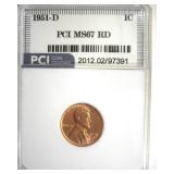 1951-D Cent MS67 RD LISTS $225