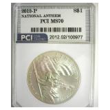 2012-P S$1 National Anthem PCI MS70