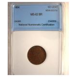 1864 1/2 Cent NNC MS62 BR Nova Scotia