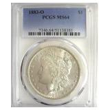 1883-O Morgan PCGS MS64
