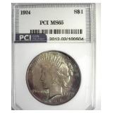 1924 Peace PCI MS65 Subtle Toning