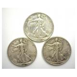 1943 1945-S 1946 Walking Lid86f5a9e-5erty 3pcs