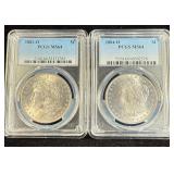 1883-O 84-O Morgans PCGS MS64