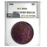 1886 Morgan PCI MS65 Beautiful Color