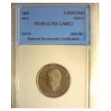 1965 2 Drachmai NNC PR69 UC KM 82 Greece