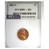 1955-D Cent MS67+ RD LISTS $8500