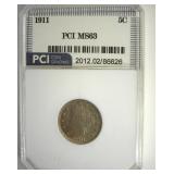 1911 Nickel MS63 LISTS $175