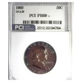 1962 Franklin PR69+ DCAM LISTS $3850 IN 69 DC