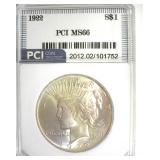 1922 Peace MS66 LISTS $725