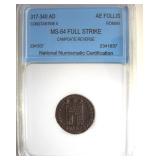 317-320 AD Constantine II MS64 Full Stk Rome
