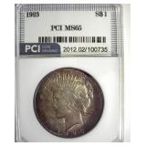 1923 Peace PCI MS65 Nice Color