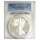 2008-W Silver Eagle PCGS PR70 DCAM LISTS $110