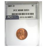 1987-D Cent MS68 RD LISTS $15000