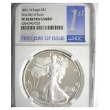 2022-W Silver Eagle NGC PR70 UC First Day of Issue