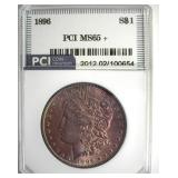 1896 Morgan PCI MS65+ Golden Purple