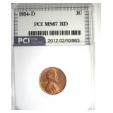 1954-D Cent MS67 RD LISTS $475
