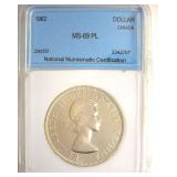 1962 Dollar NNC MS69 PL Canada