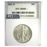 1941-D Walking Liberty MS66+ LISTS $400