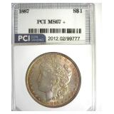 1887 Morgan MS67+ LISTS $6000