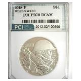 2018-P S$1 World War I PCI PR70 DCAM