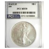 1992 Silver Eagle MS70 LISTS $1350