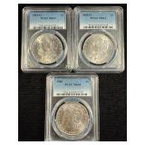 1883-O, 85-O, 86 Morgans PCGS MS64